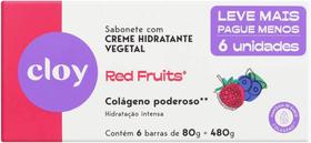 Kit c/ 2 Cloy Sabonete Beauty Bar Red Fruits 6X80G