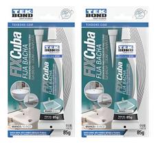 Kit C/2 Cola Adesiva Fixcuba Branco 85g Tekbond Kit C/2 Cola Adesiva Fixcuba Branco 85g Tekbond