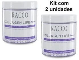 Kit c/ 2 Collagen Life Colageno Hidrolisado em Po Puro Sem Sabor Racco 200g
