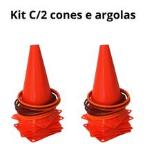Kit C/2 Cones C/Argolas Jogo Brinquedo Esportivo Educativo29 Kit C/2 Cones C/Argolas Jogo Brinquedo Esportivo Educativo29