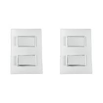 Kit C/2 - Conjunto Ilumi Vivaz Branco Com Placa 1 Simples...