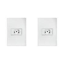 Kit C/2 - Conjunto Ilumi Vivaz Branco Com Placa 1 Tomada ... Kit C/2 - Conjunto Ilumi Vivaz Branco Com Placa 1 Tomada ...