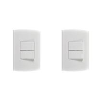 Kit C/2 - Conjunto Peesa Alfa 1505A 2 interruptores Simpl...