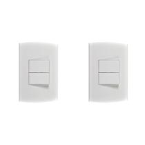 Kit C/2 - Conjunto Peesa Alfa 1505A 2 interruptores Simpl... Kit C/2 - Conjunto Peesa Alfa 1505A 2 interruptores Simpl...