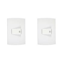 Kit C/2 - Conjunto Peesa Alfa 1512 1 Interruptor Camp.Branco