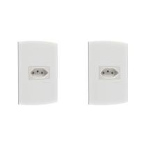Kit C/2 - Conjunto Peesa Alfa 1541 1Tomada 10A Branco Kit C/2 - Conjunto Peesa Alfa 1541 1Tomada 10A Branco