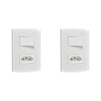 Kit C/2 - Conjunto Peesa Alfa 1543B 1 Interruptor Par.Tomada .. Kit C/2 - Conjunto Peesa Alfa 1543B 1 Interruptor Par.Tomada ..
