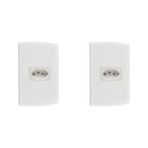 Kit C/2 - Conjunto Peesa Alfa 1545 1Tomada 20A Branco