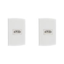 Kit C/2 - Conjunto Peesa Alfa 1545 1Tomada 20A Branco