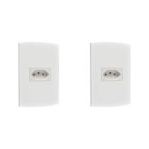 Kit C/2 - Conjunto Peesa Alfa 1545 1Tomada 20A Branco