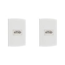 Kit C/2 - Conjunto Peesa Alfa 1545 1Tomada 20A Branco Kit C/2 - Conjunto Peesa Alfa 1545 1Tomada 20A Branco