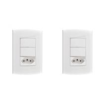 Kit C/2 - Conjunto Peesa Alfa 1548A 2 interruptores Sim.T... Kit C/2 - Conjunto Peesa Alfa 1548A 2 interruptores Sim.T...