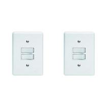 Kit C/2 - Conjunto Perlex''Branca''Com Placa(2Simples) 2382