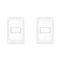 Kit C/2 - Conjunto Pial Pop 4X2 Branco Com Placa (1Campai... Kit C/2 - Conjunto Pial Pop 4X2 Branco Com Placa (1Campai...