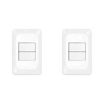 Kit C/2 - Conjunto Pial Pop 4X2 Branco Com Placa (2Parale...