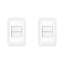 Kit C/2 - Conjunto Pial Pop 4X2 Branco Com Placa (2Parale...