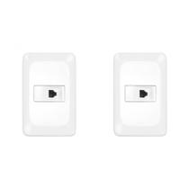 Kit C/2 - Conjunto Pial Pop 4X2 Branco Com Placa (Tomada ... Kit C/2 - Conjunto Pial Pop 4X2 Branco Com Placa (Tomada ...