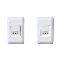 Kit C/2 - Conjunto Pial Pop Modulo Com Placa 4X2 - 1 Para... Kit C/2 - Conjunto Pial Pop Modulo Com Placa 4X2 - 1 Para...