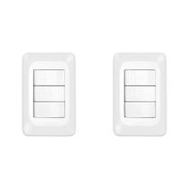 Kit C/2 - Conjunto Pial Pop Modulo Com Placa 4X2 - 3 Simp...