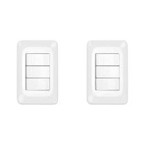 Kit C/2 - Conjunto Pial Pop Modulo Com Placa 4X2 - 3 Simp...