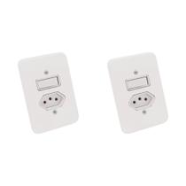 Kit C/2 - Conjunto Radial Pollar 1901112 1P 1Tomada 10A Kit C/2 - Conjunto Radial Pollar 1901112 1P 1Tomada 10A