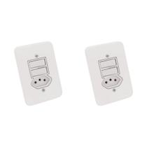Kit C/2 - Conjunto Radial Pollar 1901219 2Ss 1Tomada 20A