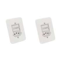 Kit C/2 - Conjunto Radial Pollar 1901219 2Ss 1Tomada 20A