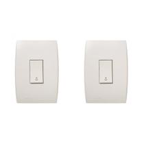 Kit C/2 - Conjunto Soprano Ilus 4X2 Branco Com Placa(1Cam... Kit C/2 - Conjunto Soprano Ilus 4X2 Branco Com Placa(1Cam...