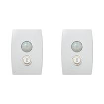 Kit C/2 - Conjunto Soprano Ilus 4X2 Branco Com Placa(Sens... Kit C/2 - Conjunto Soprano Ilus 4X2 Branco Com Placa(Sens...