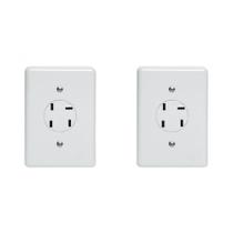 Kit C/2 - Conjunto Tomada Fone Perlex''Branca''Com Placa ...