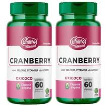 KIT C/2 Cranberry Com Selênio + Vit A E Zinco 500mg 60 Caps