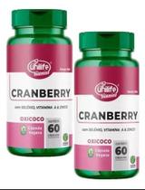 KIT C/2 Cranberry Com Selênio + Vit A E Zinco 500mg 60 Caps