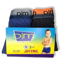 Kit c/ 2 Cueca Boxer Infantil de Algodão Dom Marco