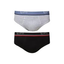 Kit C/2 Cueca Slip Lupo 524 algodão com elastano Kit C/2 Cueca Slip Lupo 524 algodão com elastano