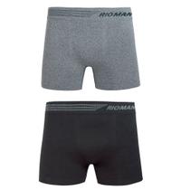 Kit C/2 cuecas boxer sem costura rioman