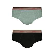 Kit c/ 2 Cuecas Slip Em Algodão Lupo 524-088 Kit c/ 2 Cuecas Slip Em Algodão Lupo 524-088