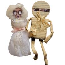 kit c/2 decoração Halloween Mumia Noiva terror pendurar