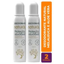 Kit c/ 2 Desodorante Vegano Natural Melaleuca e Aloe Vera 120ml - Orgânico Natural