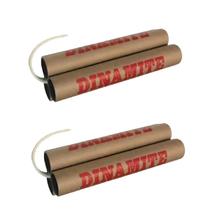 Kit C/ 2 Dinamites Bomba Militar 3PÇS E Pavio Decorativo