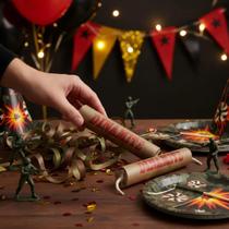 Kit C/ 2 Dinamites Bomba Militar Fake Decoração Festas