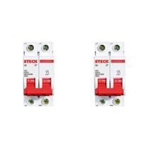 Kit C/2 - Disjuntor Steck Din Bipolar 25A Sd62 3Ka Kit C/2 - Disjuntor Steck Din Bipolar 25A Sd62 3Ka