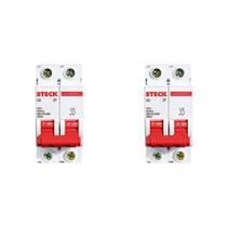 Kit C/2 - Disjuntor Steck Din Bipolar 32A Sd62 3Ka Kit C/2 - Disjuntor Steck Din Bipolar 32A Sd62 3Ka
