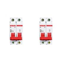 Kit C/2 - Disjuntor Steck Din Bipolar 63A Sd62 3Ka Kit C/2 - Disjuntor Steck Din Bipolar 63A Sd62 3Ka