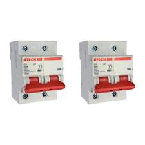 Kit C/2 - Disjuntor Steck ''Din'' Bipolar 80A. C Kit C/2 - Disjuntor Steck ''Din'' Bipolar 80A. C