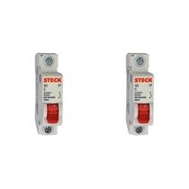 Kit C/2 - Disjuntor Steck Din Unipolar 02A Sdd61C02 Kit C/2 - Disjuntor Steck Din Unipolar 02A Sdd61C02