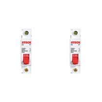 Kit C/2 - Disjuntor Steck Din Unipolar 20A Sd61 3Ka Kit C/2 - Disjuntor Steck Din Unipolar 20A Sd61 3Ka