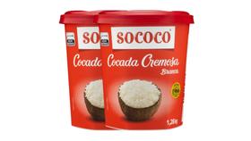 Kit c/ 2 Doce Cocada Cremosa Sococo - Pote 1,28kg Kit c/ 2 Doce Cocada Cremosa Sococo - Pote 1,28kg