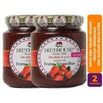 Kit c/ 2 Doce Diet Geleia Vegana de Frutas Vermelhas Sem Açúcar - Diet House Kit c/ 2 Doce Diet Geleia Vegana de Frutas Vermelhas Sem Açúcar - Diet House