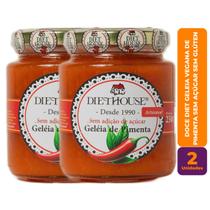 Kit c/ 2 Doce Diet Geleia Vegana de Pimenta Sem Açúcar - Diet House Kit c/ 2 Doce Diet Geleia Vegana de Pimenta Sem Açúcar - Diet House