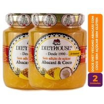Kit c/ 2 Doce Diet Vegano de Abacaxi com Coco Sem Açúcar - Diet House Kit c/ 2 Doce Diet Vegano de Abacaxi com Coco Sem Açúcar - Diet House